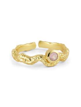 PURE BY NAT - FOIL RING W. GEMSTONE