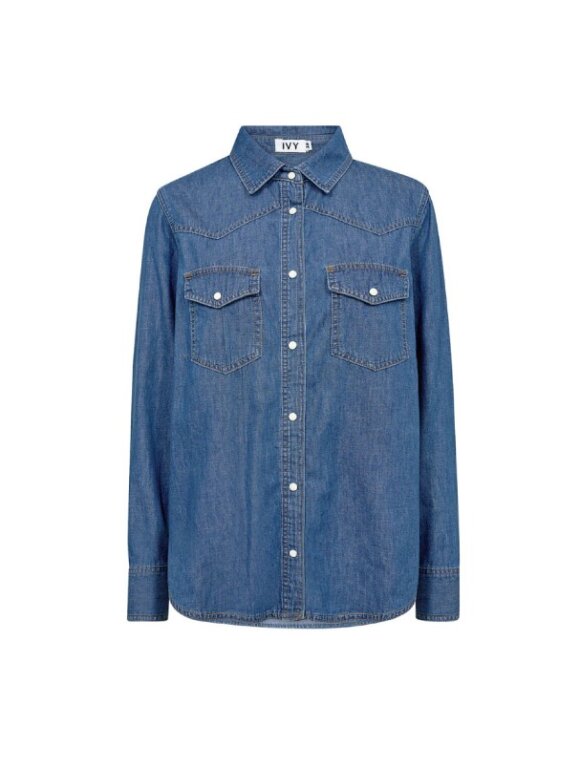 IVY COPENHAGEN - ORA SHIRT DARK BLUE