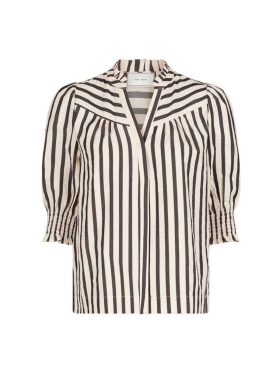 Neo Noir - DIANA CONTRAST STRIPE BLOUSE