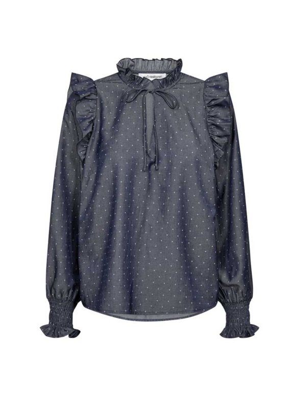 Co`Couture - DIANACC DOT FRILL BLOUSE