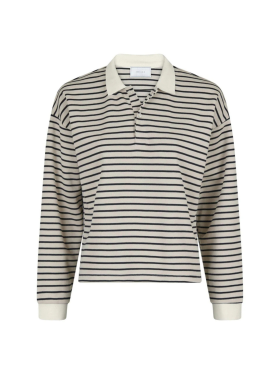 Neo Noir - SARA STRIPE POLO BLOUSE